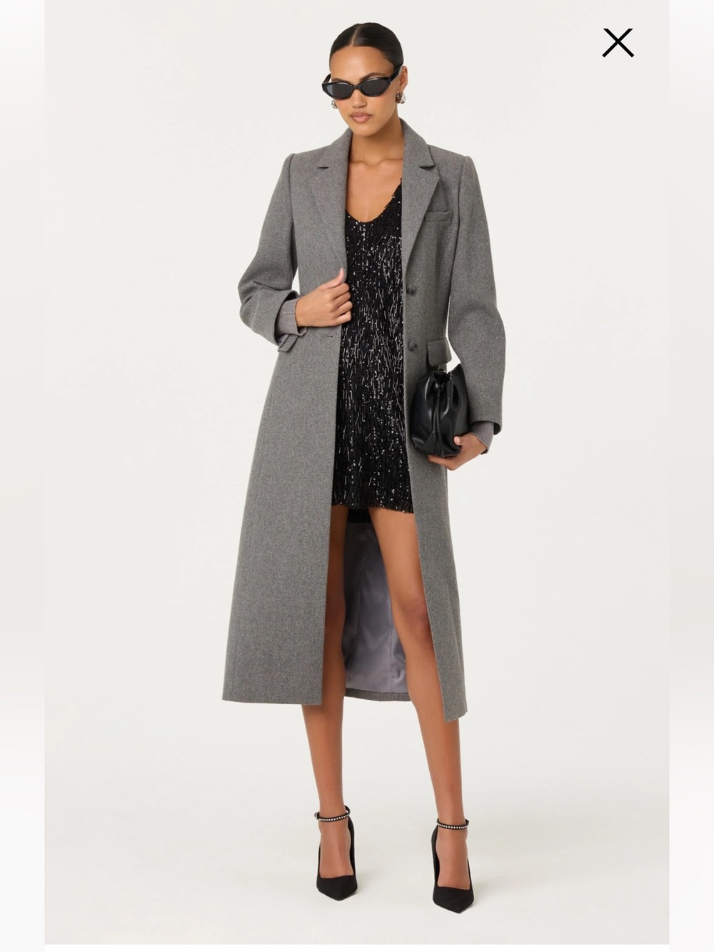 Melisse Wool Blend Longline Coat